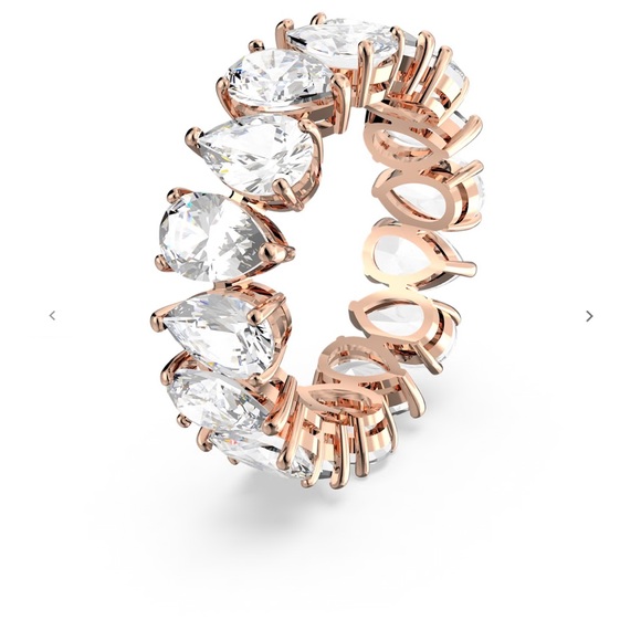 Swarovski Vittore ring Drop cut, White, Rose gold-tone plated - Picture 11 of 12